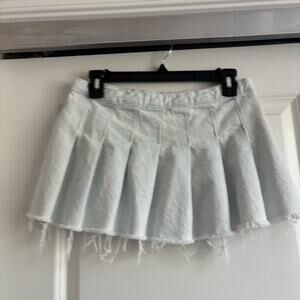 Pacsun Women’s Pleated Micro Mini Skirt Light Wash Sz 26
